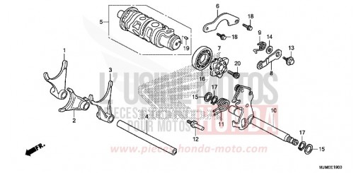 BARILLET DE SELECTION VFR800XH de 2017
